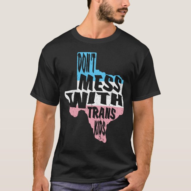 Camiseta No te metas con niños transexuales, proteja a niño (Anverso)