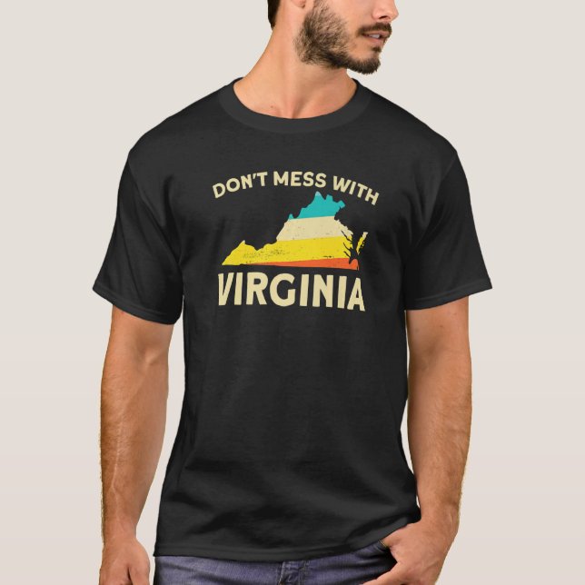 Camiseta No te metas con Virginia American State USA (Anverso)