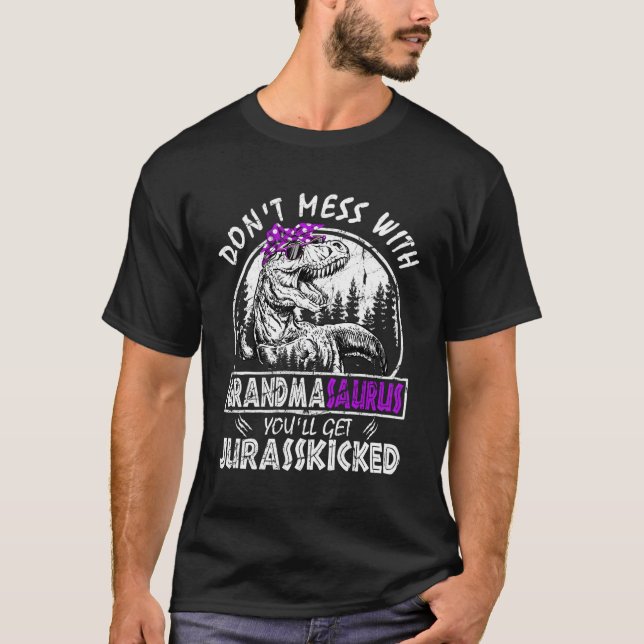 Camiseta No Te Métete Con El Abuelo, Te Conseguirás Jurásti (Anverso)