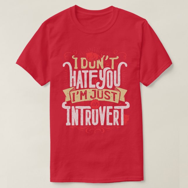 Camiseta No te odio solo soy introvertido (Diseño del anverso)