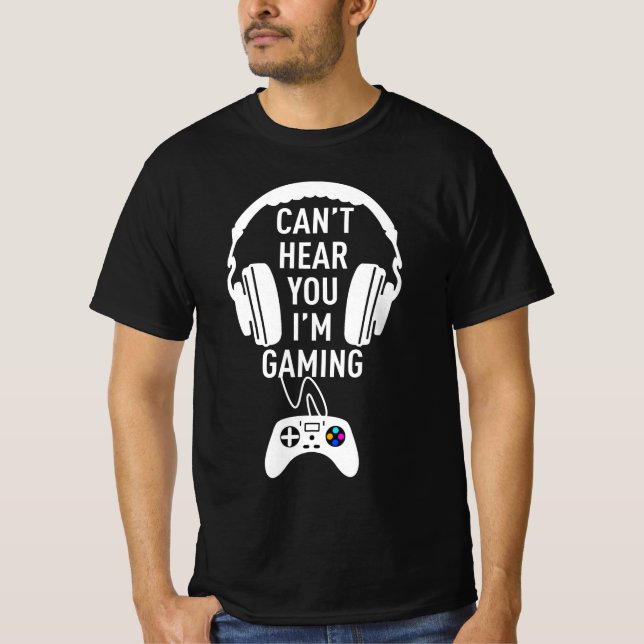 Camiseta No te oigo, estoy jugando (Anverso)