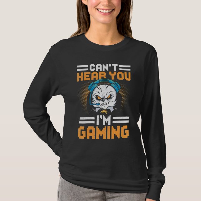 Camiseta No te oigo estoy jugando a videojuegos Consol (Anverso)