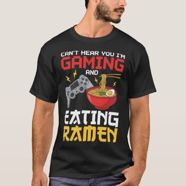 Camiseta No te oigo, estoy jugando y comiendo a un jugador  (Anverso)