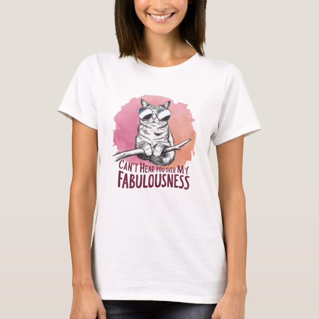 Camiseta No te oigo por mi gato fabuloso (Anverso)