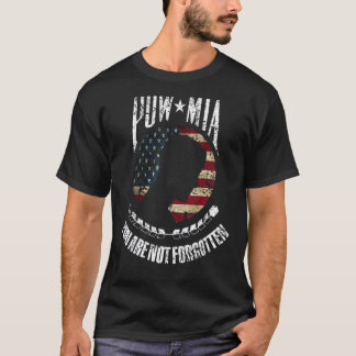 Camiseta No Te Olvidas De La Bandera Americana De Pow Mia