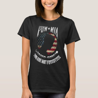 Camiseta No Te Olvidas De La Bandera Americana De Pow Mia