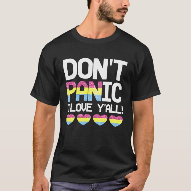 Camiseta No te pongas en pánico, me encanta Pansex Heart Pa (Anverso)