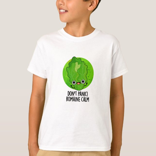 Camiseta No te pongas en pánico por la romaní calma Funny V (Anverso)