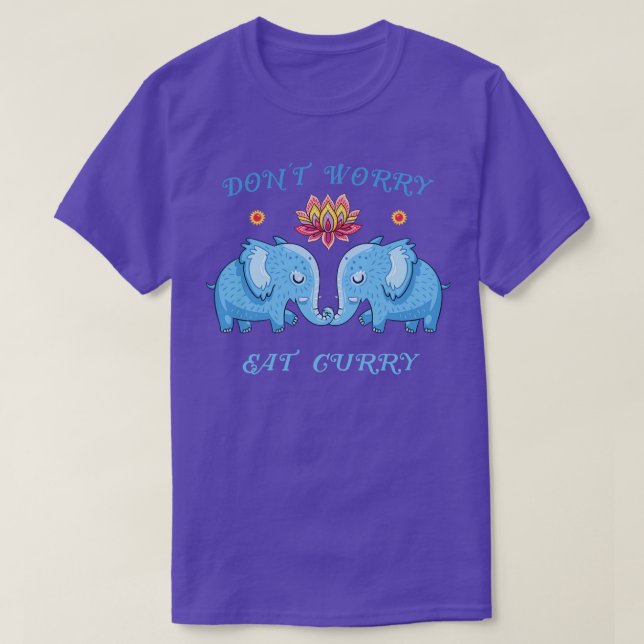 Camiseta No te preocupes, come curry (Diseño del anverso)