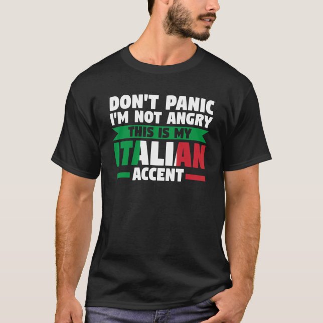 Camiseta no te preocupes, este es mi acento italiano Italia (Anverso)