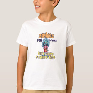 Camiseta No te preocupes que los zombies coman cerebros par