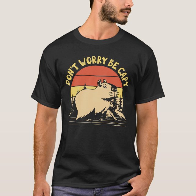 Camiseta No te preocupes, sé capy - bonito capibara (Anverso)