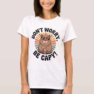 Camiseta No te preocupes, sé capybara – Capybara retro rela