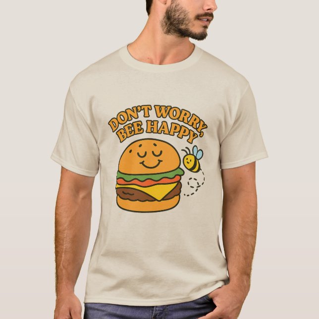 Camiseta "No te preocupes, sé feliz" (Anverso)