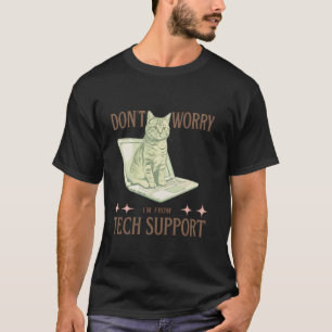 Camiseta No te preocupes, soy de soporte técnico Gato diver