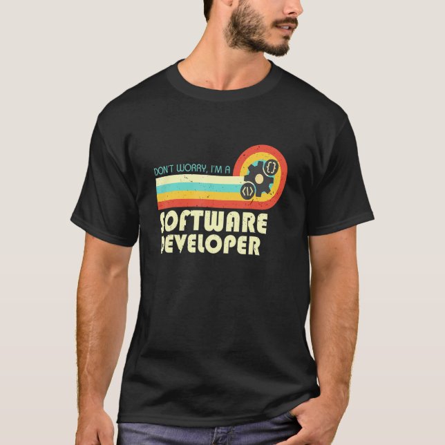 Camiseta No te preocupes Soy un desarrollador de software r (Anverso)