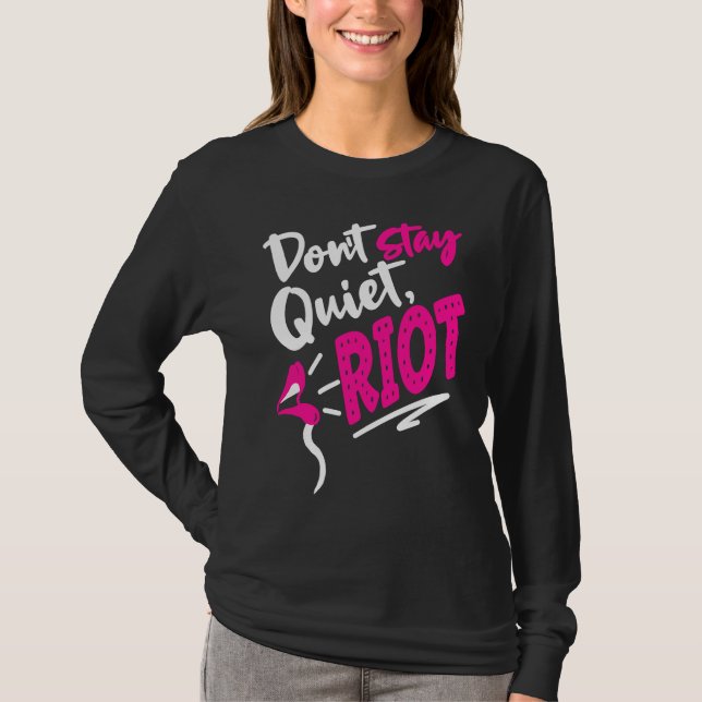 Camiseta No te quedes callado Riot protesta control de arma (Anverso)