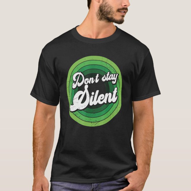 Camiseta No te quedes callado, termina el estigma de la sal (Anverso)
