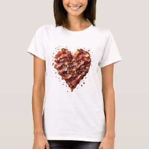 Camiseta No te vayas Tocino a mi Corazón, Divertido 