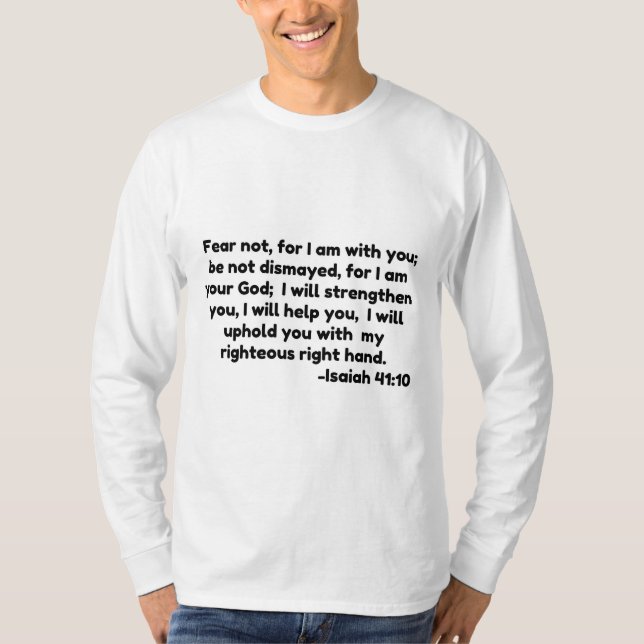 Camiseta no temáis, porque estoy contigo.  no se consterna, (Anverso)