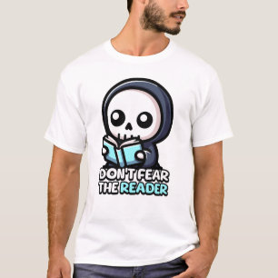 Camiseta ¡No temas al lector! Cute Grim Reaper Pun