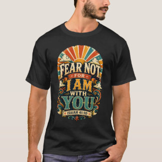 Camiseta No Temas Porque Estoy Contigo Retro Fe Cristiano