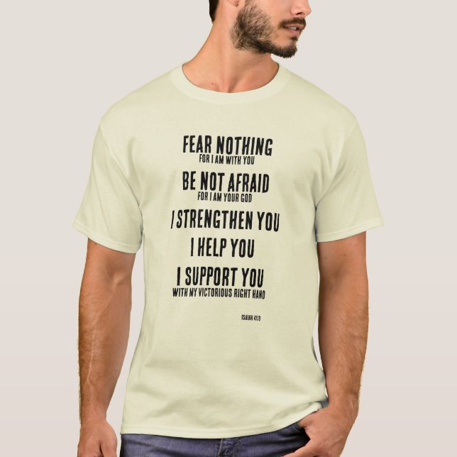 Camiseta No Temen Nada Isaías 41:10 (Anverso)