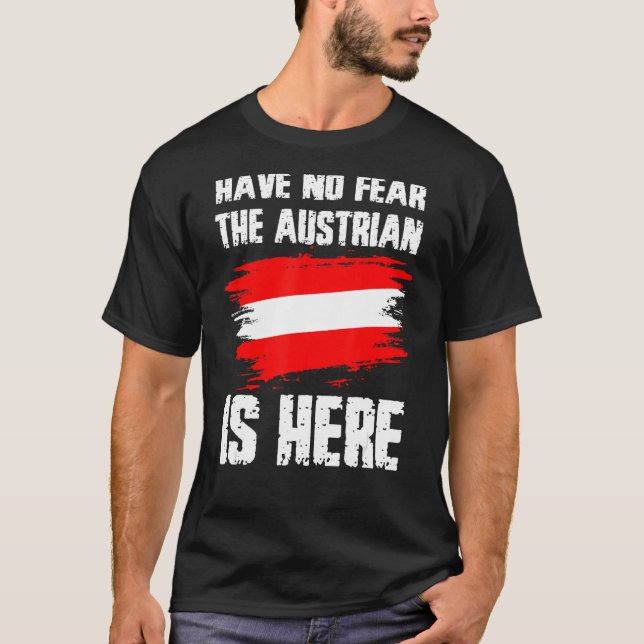 Camiseta No Tengan Miedo De Que El Austríaco Está Aquí Band (Anverso)