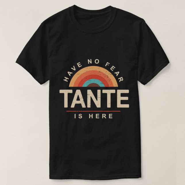 Camiseta No Tengan Miedo Tante Está Aquí Tante Funny Superh (Diseño del anverso)