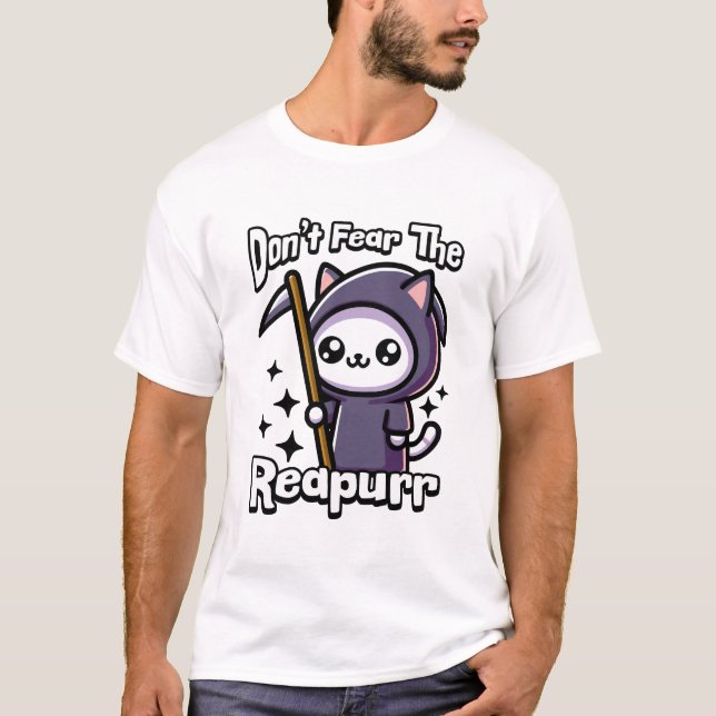 Camiseta ¡No Tengas Miedo Al Reparador! Cute Grim Reaper Ca (Anverso)