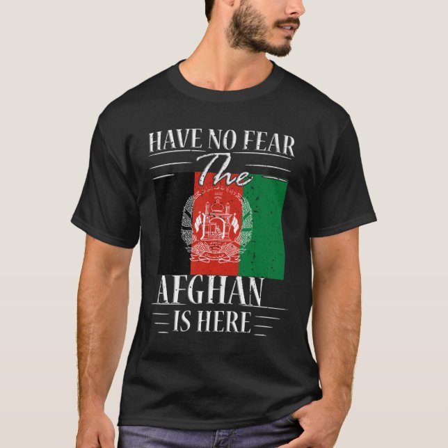 Camiseta No tengas miedo de que el afgano esté aquí (Anverso)