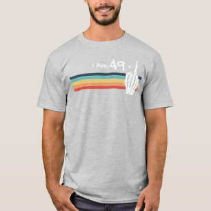 Camiseta No tengo 50 años, tengo 49 más el Calavero de Dedo