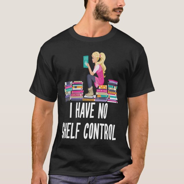 Camiseta No Tengo Control de Estantería Lectores de Libros (Anverso)