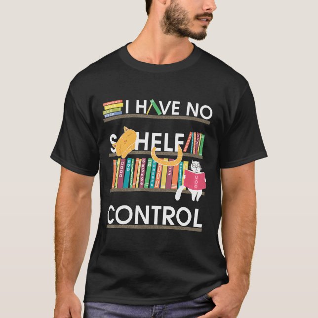 Camiseta No Tengo Libros De Control De Estantes Y Gato De P (Anverso)