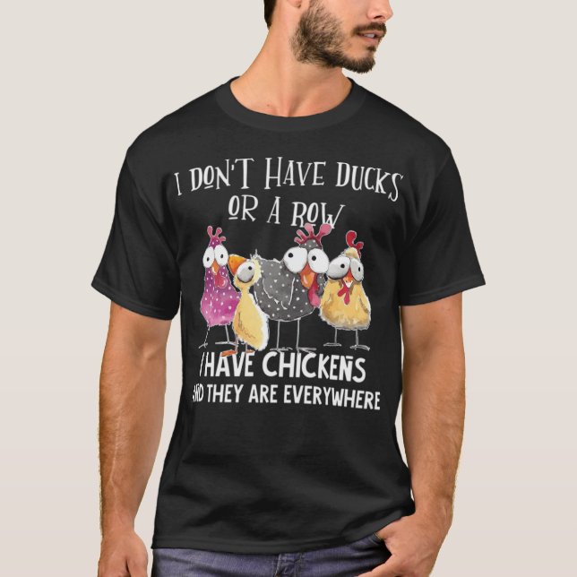 Camiseta No tengo pollos Tengo pollos de chocolate (Anverso)