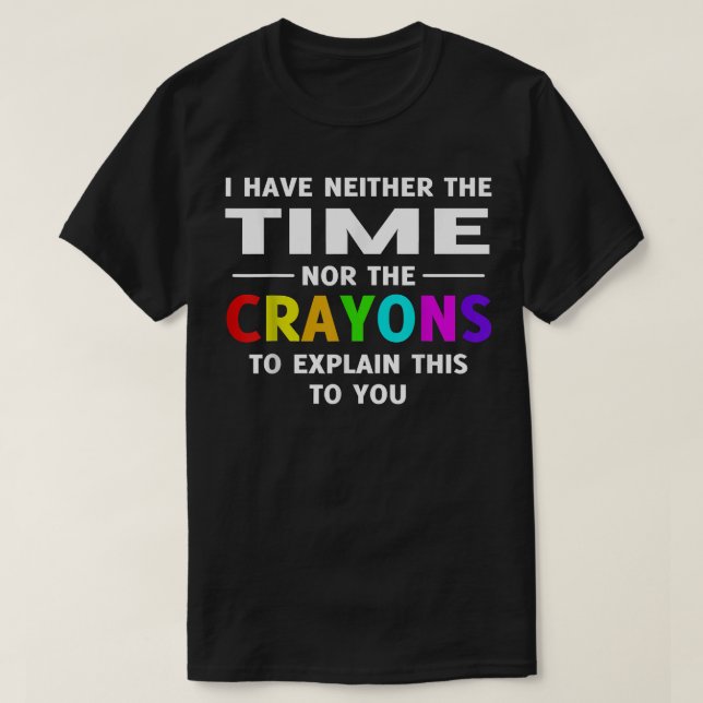 Camiseta No tengo tiempo ni lágrimas para explicar esto a (Diseño del anverso)