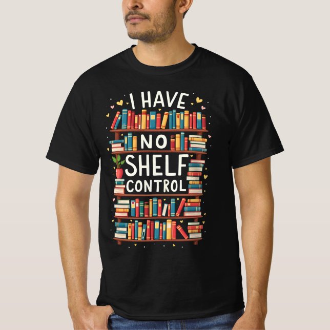 Camiseta No tengo una biblioteca divertida de control de pl (Anverso)