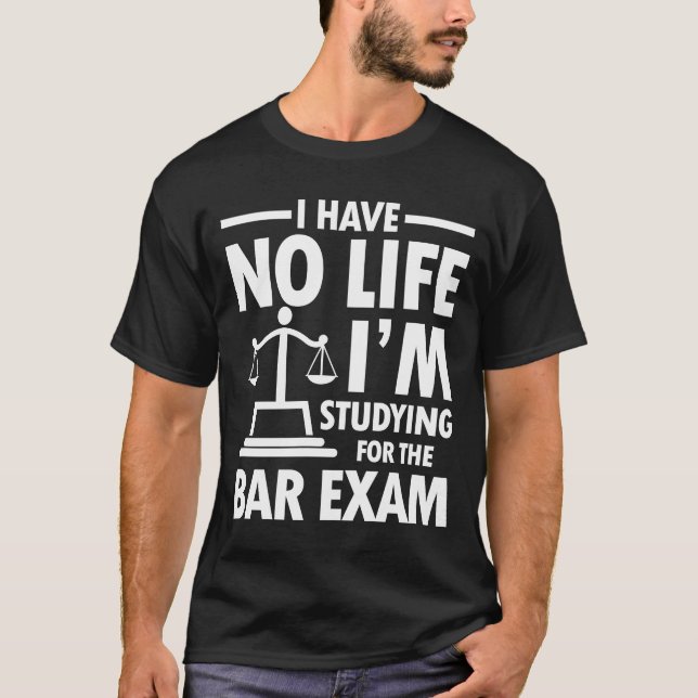 Camiseta No tengo vida que estoy estudiando para el examen  (Anverso)