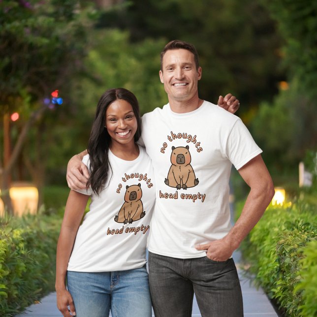 Camiseta No Thoughts Head Empty Capybara Funny Meme (Subido por el creador)