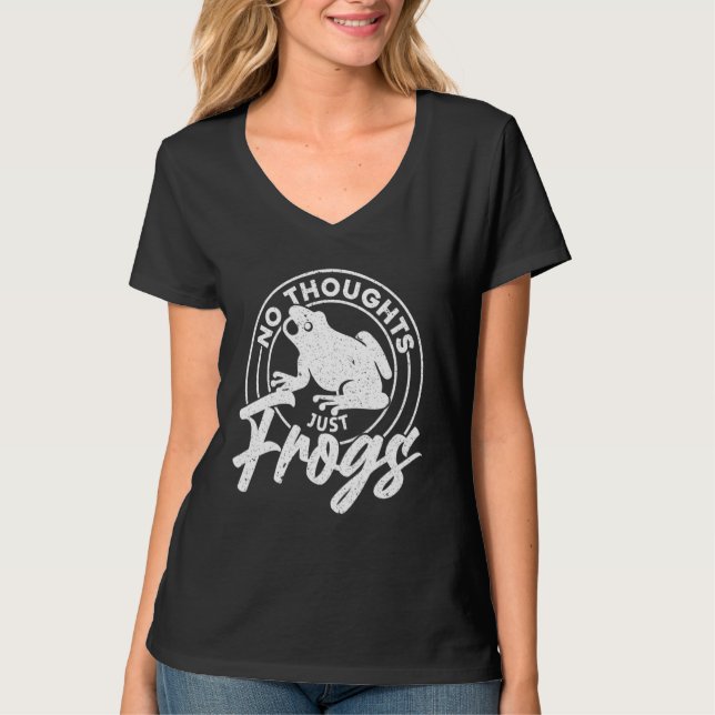 Camiseta No Thoughts Just Frogs (Anverso)