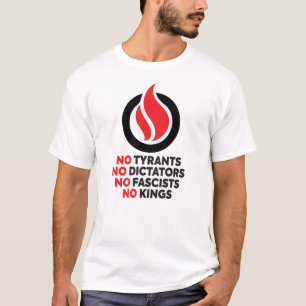Camiseta ¡No tiranos, no dictadores, no fascistas, no reyes