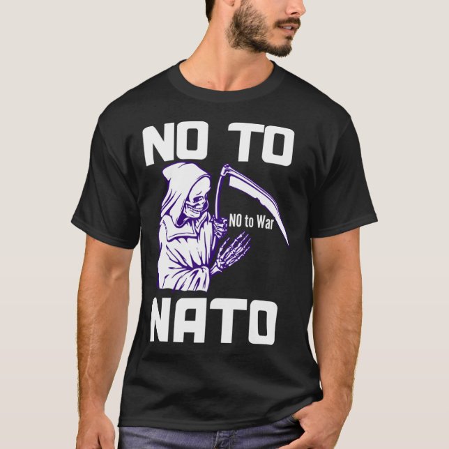 Camiseta No to NATO Anti War Peace  1 (Anverso)