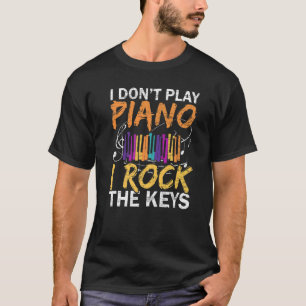 Camiseta No toco piano rocío el piano músico de las llaves