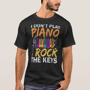 Camiseta No toco piano rocío el piano músico de las llaves