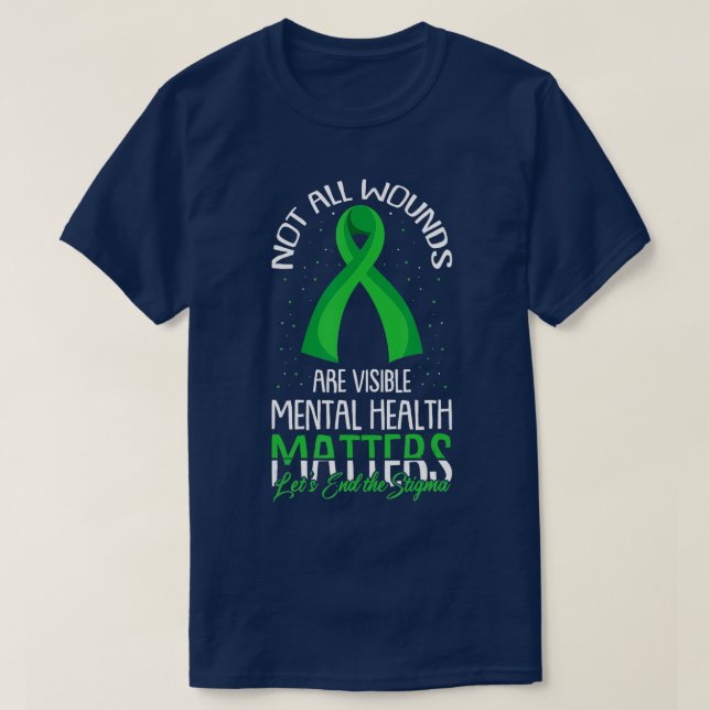 Camiseta No Todas Las Heridas Son Conciencia Visible Sobre  (Diseño del anverso)