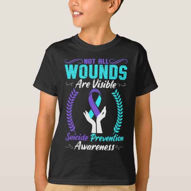 Camiseta No Todas Las Heridas Son Evidentes Para La Prevenc (Anverso)