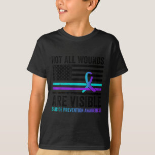 Camiseta No todas las heridas son visibles Bandera american