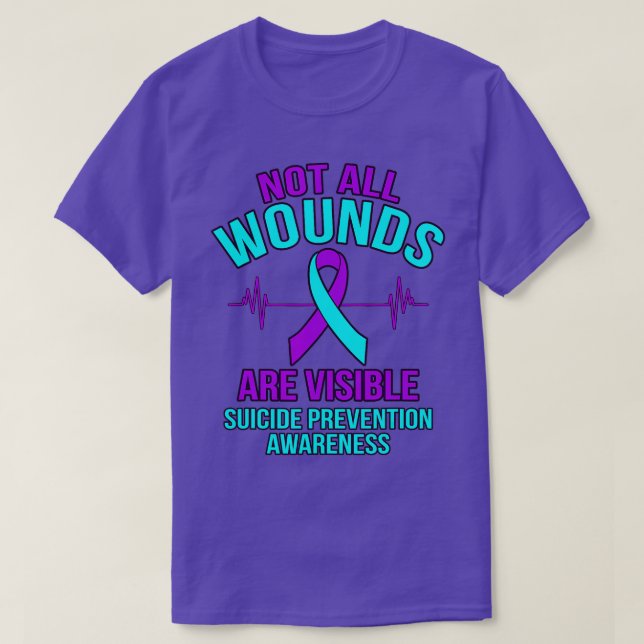 Camiseta No Todas Las Heridas Son Visibles Conciencia Del S (Diseño del anverso)