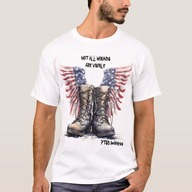 CAMISETA NO TODAS LAS HERIDAS SON VISIBLES. CONCIENCIA SOBR (Anverso)