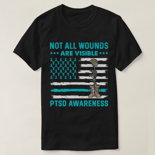 Camiseta No Todas Las Heridas Son Visibles Para Concienciac (Diseño del anverso)